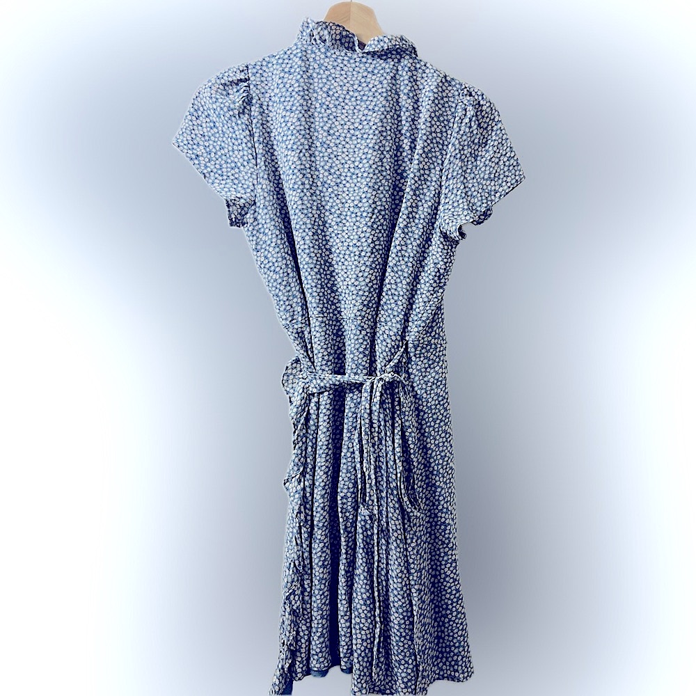 Madewell Blue Floral Midi Dress